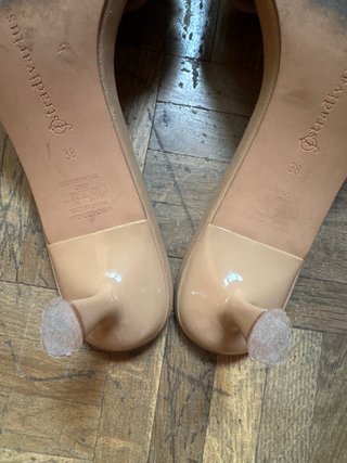 Sandalias tacón Stradivarius beige