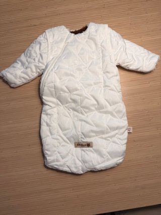 Saco dormir bebé de 0-1M blanco acolchado