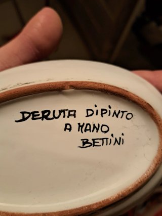 Portasapone Ceramica Deruta Dipinto Mano