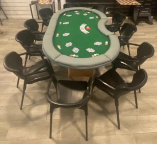 Mesa de póker para 10 con LED