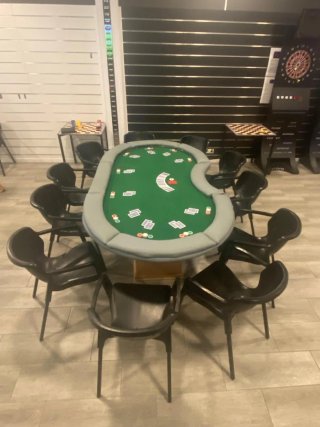 Mesa de póker para 10 con LED