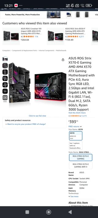Placa Base Asus ROG Strix X570-E Gaming