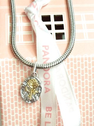 Pulsera Pandora Plata Flor Dorada