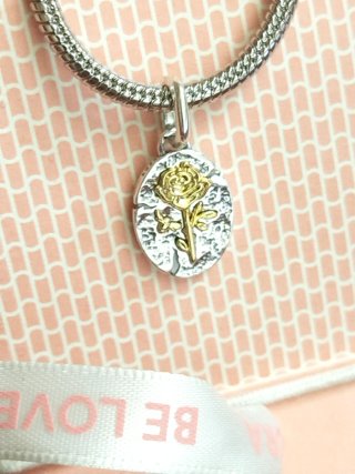 Pulsera Pandora Plata Flor Dorada