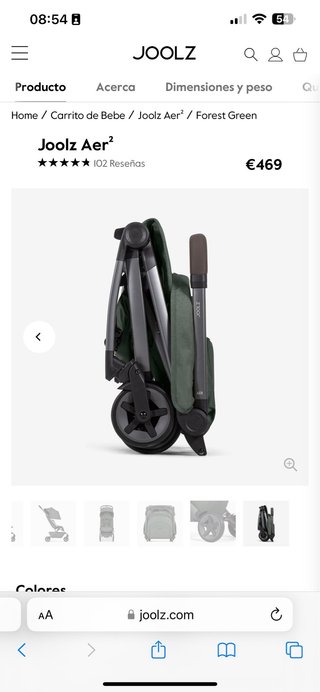Silla de paseo Joolz Aer² Verde Bosque