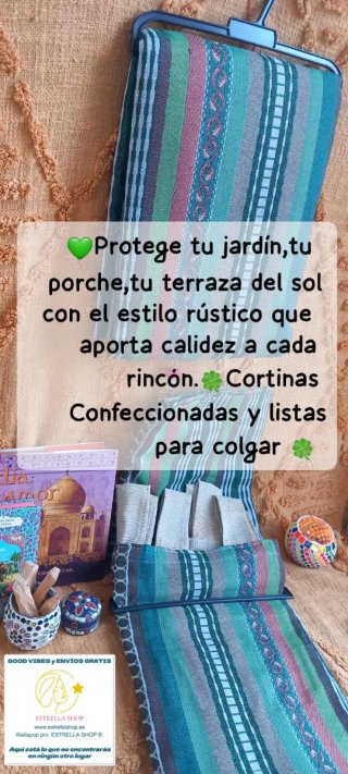 Pack 4 Cortinas rústicas.Env.gratis