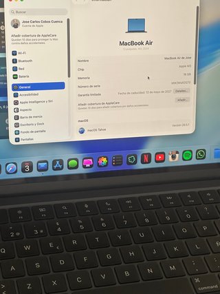 MacBook Air M3 16GB RAM 256GB SSD Medianoche