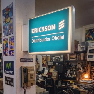 Cartel Luminoso Antiguo Ericsson Distribuidor Ofic