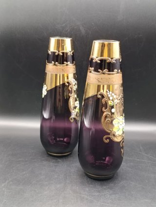 Jarrones de cristal artístico de Bohemia