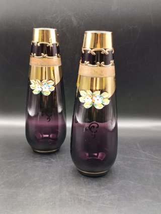 Jarrones de cristal artístico de Bohemia