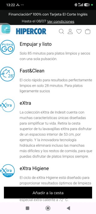 Lavavajillas Indesit poco uso