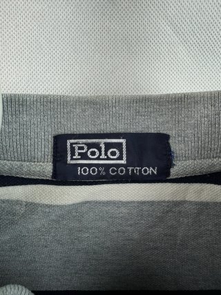 Polo Ralph Lauren Rayas Grises y Azul Marino