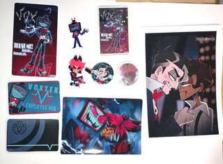 Pack Stickers y Pines Alastor x Vox
