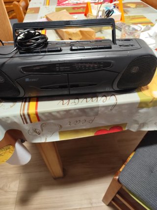 Radio Cassette Doble con Antena