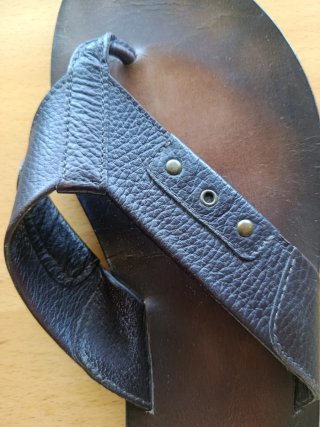 Sandalias de cuero hombre marrones