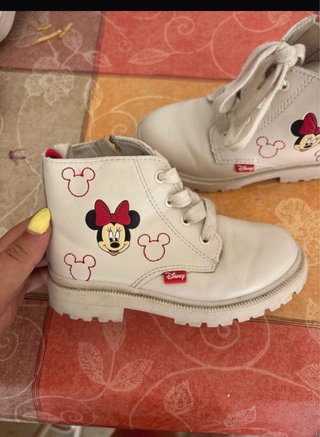 Botines Blancos Minnie Mouse Talla 24