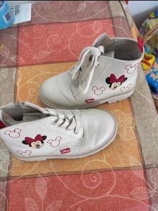 Botines Blancos Minnie Mouse Talla 24