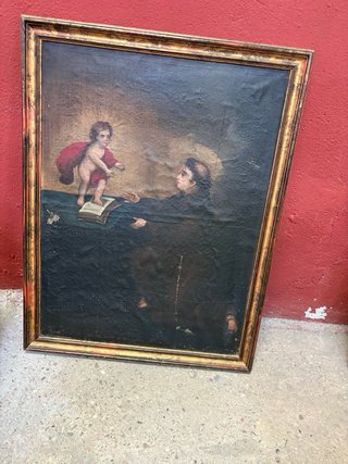 Cuadro de lienzo del siglo 18