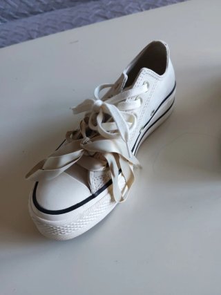 Converse Mujer Beige/Blanco