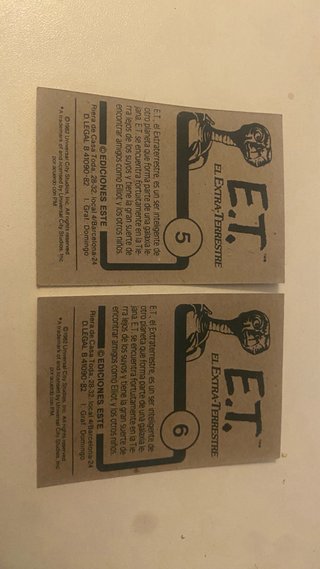 Lote 2 cromos vintage ET