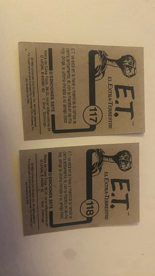 Lote 2 cromos vintage ET
