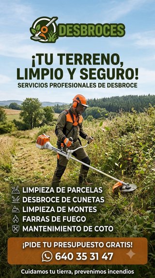 Desbroces y limpieza de fincas