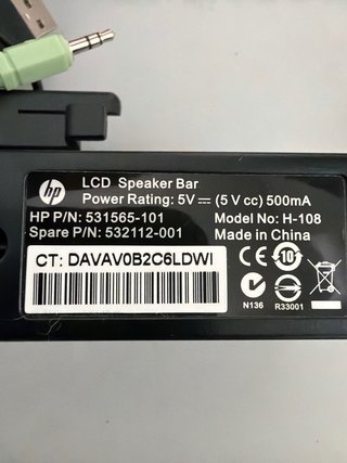 Barra de som HP preta