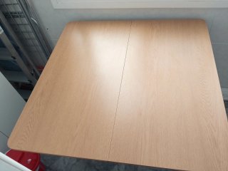 Mesa de cocina plegable madera y metal