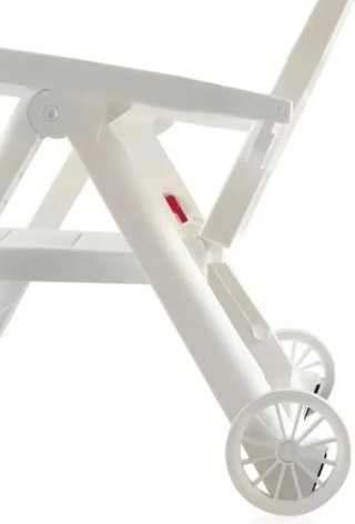 Shaf Sp Garden Tumbona Plegable, Blanco, 56x189x69