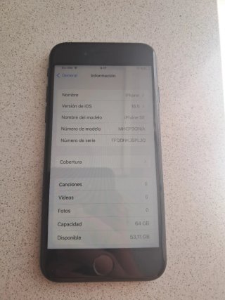 iPhone SE 2020 64GB Negro | Batería 100% | Sin Uso