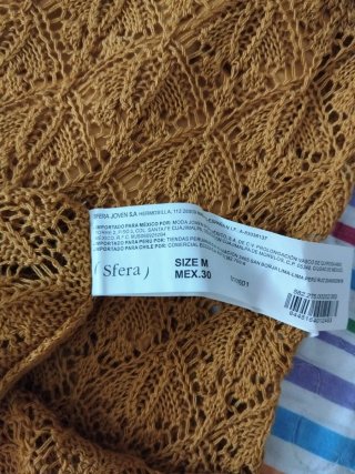 Vestido crochet verano mostaza. Con forro.