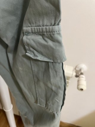 Pantalón cargo verde agua