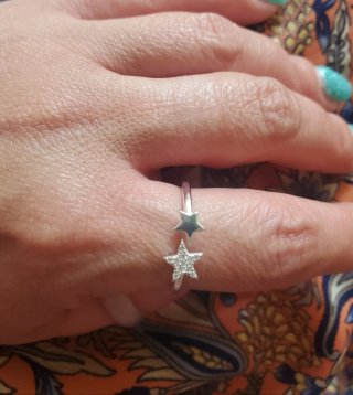 Anillo Plata Estrellas Ajustable Vidal&Vidal NUEVO
