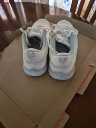 Nike Zapatillas Blancas y Plateadas