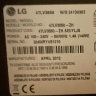 Televisor LG 47 LCD LED HDMI