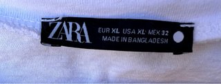 Camiseta Zara Algodón Talla XL