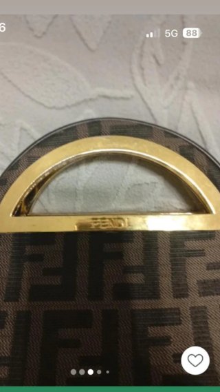 Borsa Fendi Zucca marrone e oro vintage