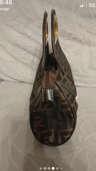 Borsa Fendi Zucca marrone e oro vintage