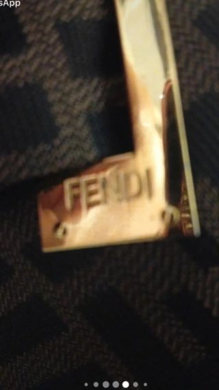 Borsa Fendi Zucca marrone e oro vintage