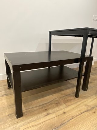 Mesa grande, mesa pequeña y silla IKEA