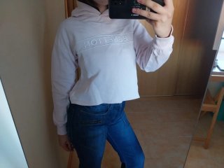 Sudadera Benetton con capucha rosa