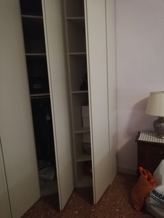 Armadio cabina angolare 1 anta e terminale destro