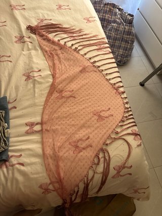 Vestido flamenca buganvilla + mantón plumeti