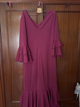 Vestido flamenca buganvilla + mantón plumeti