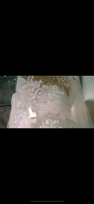 Vestido de Novia Blanco Brillante con encaje