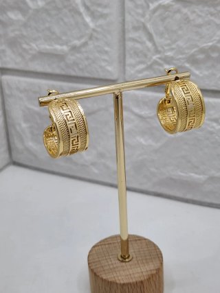 Pendientes Goldfilled con diseño griego