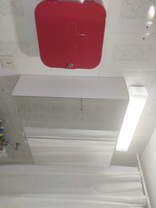 Armario baño 2 puertas espejo