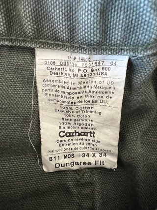Pantalones Carhartt Verde Oliva