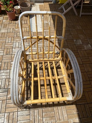 Conjunto Terraza Ratán Bambú y Cristal