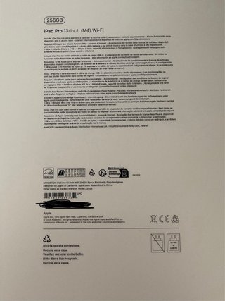 iPad Pro 13” M4 256GB Wi-Fi Space Black